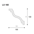 Zierprofile 100x100mm - 200 Meter  PARETO DECOR